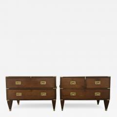 Pair of Antique Campaign Chests - 3431206