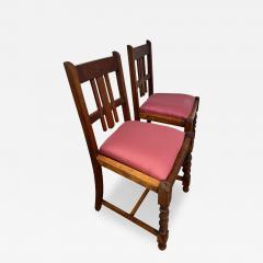 Pair of Antique Chairs w Barley Twist Legs - 4553217