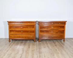 Pair of Antique Charles X Chests Of Drawers In Walnut Italy 19th - 4146807