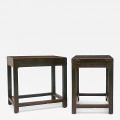 Pair of Antique Chinese Elm Wood Tables - 3968226