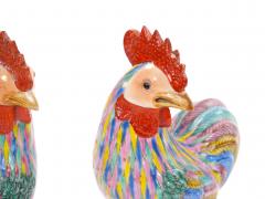 Pair of Antique Chinese Export Porcelain Roosters - 4793647