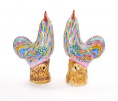 Pair of Antique Chinese Export Porcelain Roosters - 4793649