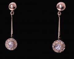 Pair of Antique Diamond Earrings C 1920 - 1225172