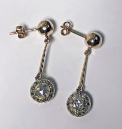 Pair of Antique Diamond Earrings C 1920 - 1225175