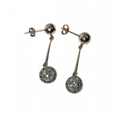 Pair of Antique Diamond Earrings C 1920 - 1225936