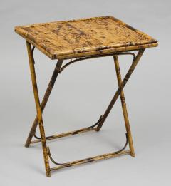 Pair of Antique English Bamboo Folding Tables - 1618742