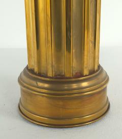 Pair of Antique English Brass Oil Lamps Now Electrified - 4123264