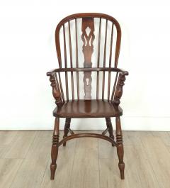 Pair of Antique English Oak Windsor Chairs 19th century - 4153797