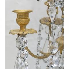 Pair of Antique French Gilt Bronze Girandoles Table Chandeliers - 3697289