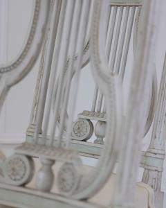 Pair of Antique French Neoclassical Painted Chairs in Antique Linen - 4707141