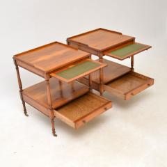 Pair of Antique Georgian Style Yew Wood Side Tables - 3103102