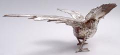Pair of Antique German Silver Pheasants Game Birds Table Ornaments - 4228517