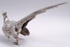 Pair of Antique German Silver Pheasants Game Birds Table Ornaments - 4228521