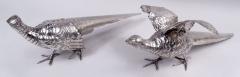 Pair of Antique German Sterling Silver Pheasants - 4150400