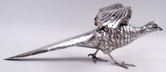 Pair of Antique German Sterling Silver Pheasants - 4150405