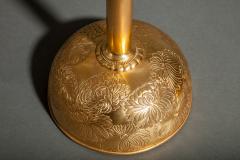 Pair of Antique Gilded Bronze Candlesticks - 3071474