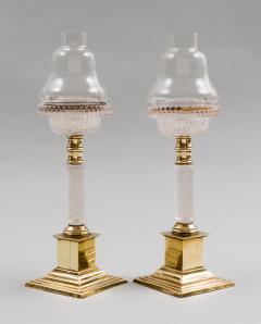 Pair of Antique Glass and Brass Cricklites  - 1689032