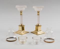 Pair of Antique Glass and Brass Cricklites  - 1689035