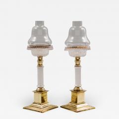 Pair of Antique Glass and Brass Cricklites  - 1693480