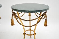 Pair of Antique Italian Gilt Metal and Marble Side Tables - 3259305