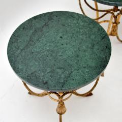 Pair of Antique Italian Gilt Metal and Marble Side Tables - 3259311