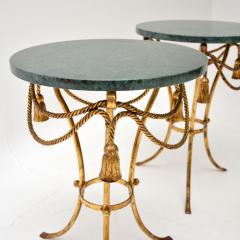 Pair of Antique Italian Gilt Metal and Marble Side Tables - 3259313