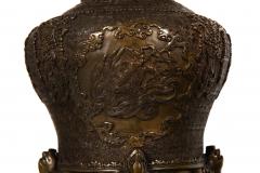 Pair of Antique Japanese Bronze Vasiform Table Lamps - 4513982