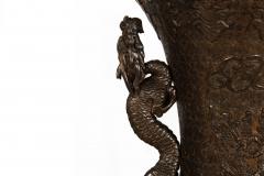 Pair of Antique Japanese Bronze Vasiform Table Lamps - 4513984