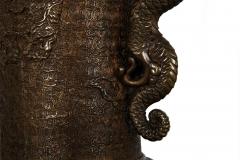 Pair of Antique Japanese Bronze Vasiform Table Lamps - 4513986