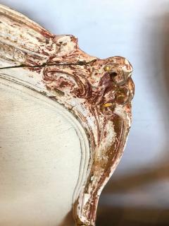 Pair of Antique Louis XV Style Armchairs in Painted Distressed Frames - 2976820