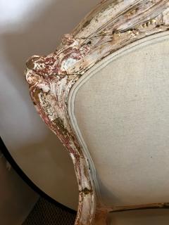 Pair of Antique Louis XV Style Armchairs in Painted Distressed Frames - 2976821