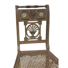 Pair of Antique Louis XVI Painted Cane Seat Side Chairs W Faces - 4157644
