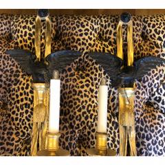 Pair of Antique Louis XVI Style Gilt Wood Wall Sconces W Eagles - 1721761