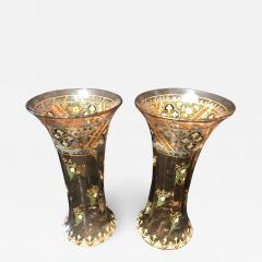 Pair of Antique Palatial French Jeweled Vases or Urns Emile Galle Style - 2671299