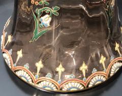 Pair of Antique Palatial French Jeweled Vases or Urns Emile Galle Style - 2980471