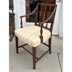 Pair of Antique Regency Mahogany Open Arm Chairs - 4612535
