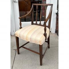 Pair of Antique Regency Mahogany Open Arm Chairs - 4612539