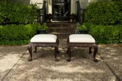 Pair of Antique Regency Style Walnut Benches - 3700220