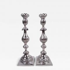 Pair of Antique Russian Classical Silver Candlesticks C 1888 - 3781563