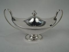 Pair of Antique Silver English Georgian Neoclassical Tureens 1785 - 3760223