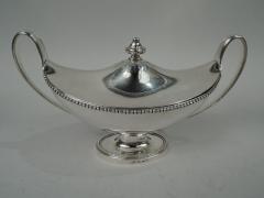 Pair of Antique Silver English Georgian Neoclassical Tureens 1785 - 3760225