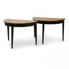 Pair of Antique Swedish Demilune Consoles - 1406128