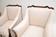 Pair of Antique Swedish Satin Birch Armchairs - 3110139