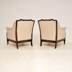 Pair of Antique Swedish Satin Birch Armchairs - 3110141