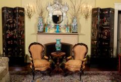 Pair of Antique Victorian Mahogany Fauteuil Arm Chairs - 3368064