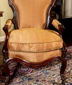 Pair of Antique Victorian Mahogany Fauteuil Arm Chairs - 3368118