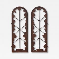 Pair of Arched French Brutalist Iron Panels C 1960 - 4738704