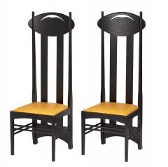 Pair of Argyle Chairs designed by Charles R Mackintosh and Produced by Cassina - 4380497