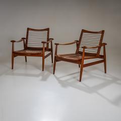 Pair of Armchairs Model 133 by Finn Juhl for France Son Denmark - 4436749