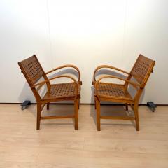 Pair of Armchairs by Gelenka Solid Beech Wood Germany circa 1950 - 4443793